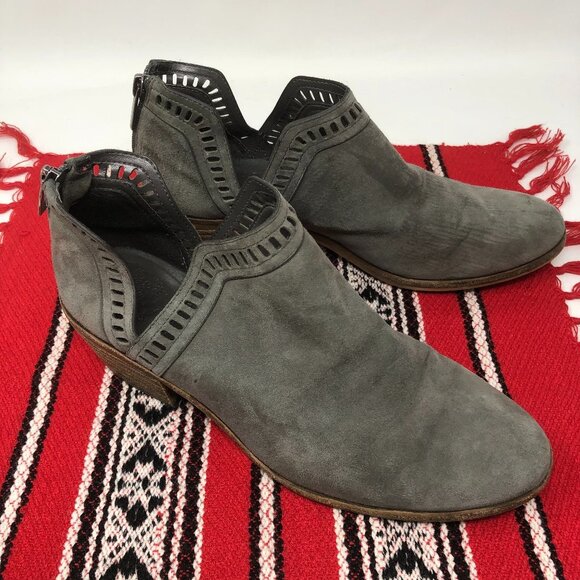 Vince Camuto Leather Suede Persiella Booties 8.5 - Picture 4 of 13